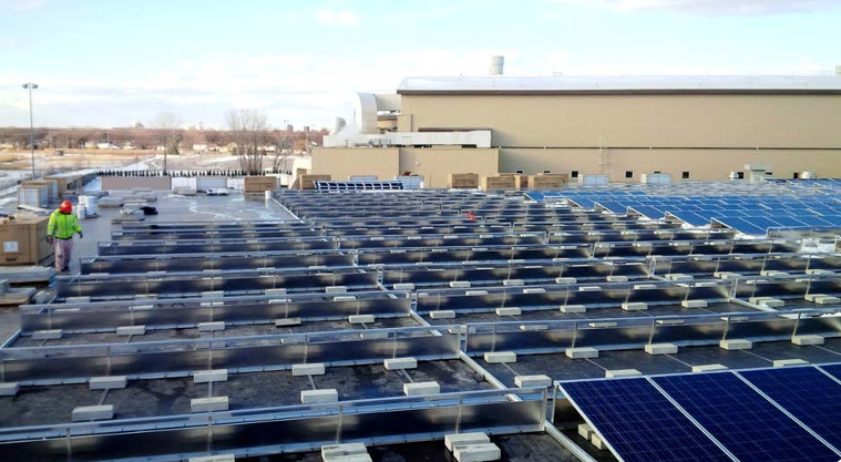 Solar panels on the WFCU Centre